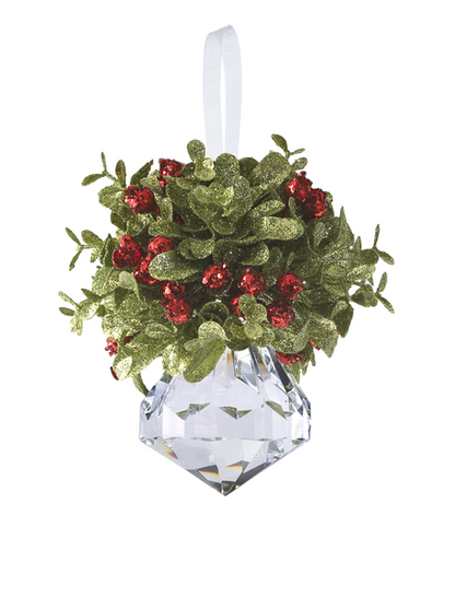 Mistletoe Kissing Krystals Ornament