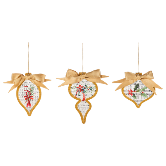 Music Sheet Ornaments-Assorted, each sold separately