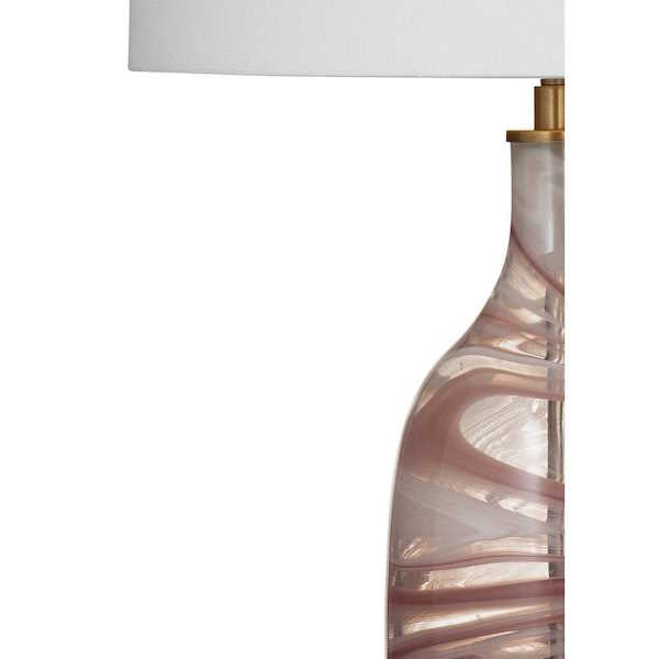 Rosie Table Lamp in Pink Art Glass