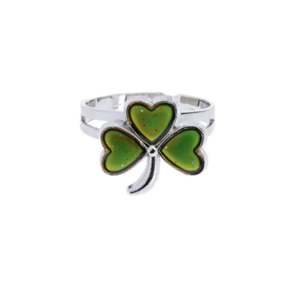 Shamrock Mood Ring with Insert Card