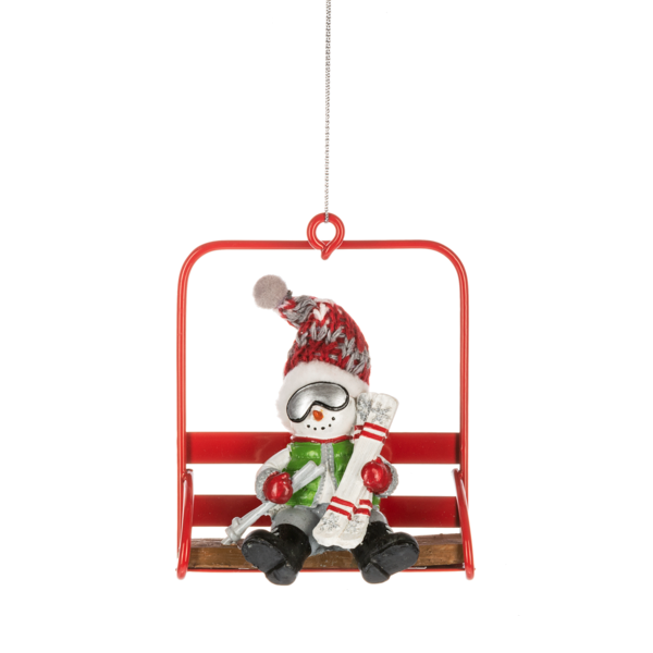 Ski Lodge Chair Lift Ornament