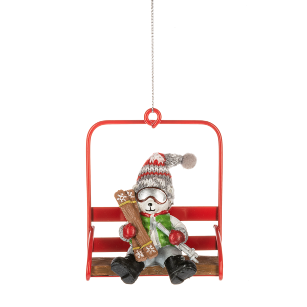 Ski Lodge Chair Lift Ornament