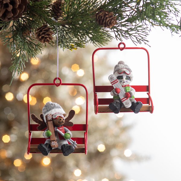 Ski Lodge Chair Lift Ornament