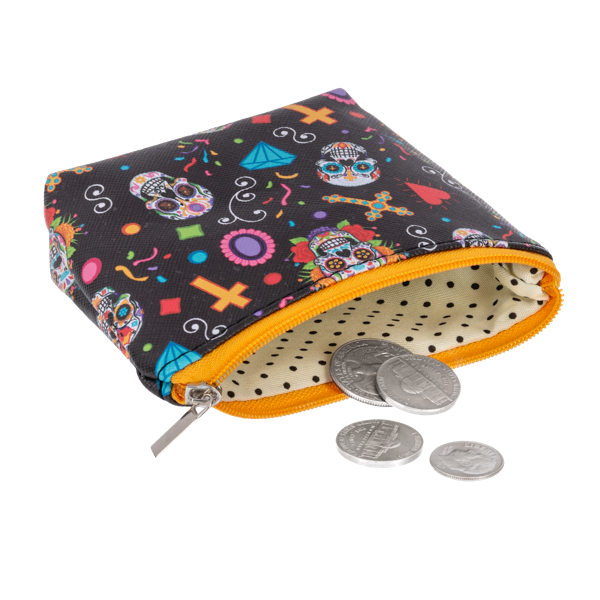 Sugar Skull Coin Bag-Assorted Styles, each sold separately