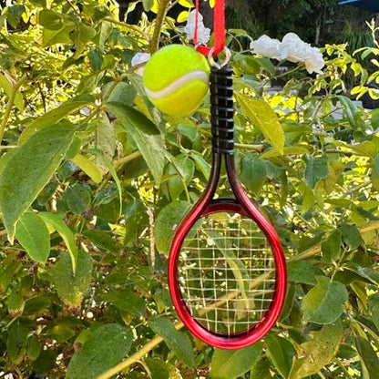 Tennis Racquet w/Ball Ornament