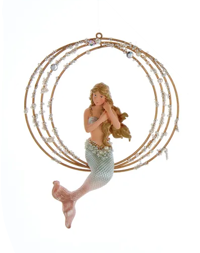 Mermaid on Rings Ornament