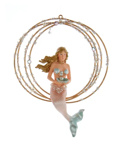 Mermaid on Rings Ornament